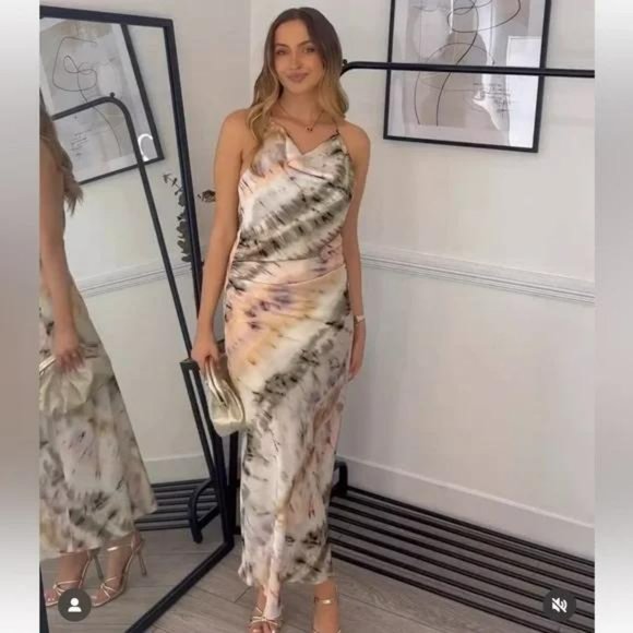 ZARA TIE DYE PRINT DRESS - Picture 4 of 4